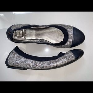 Tory Burch Ballerina Flats Navy Blue 9.5